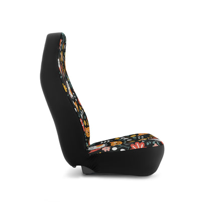 Catnip Car Seat Covers Cat and Flowers
