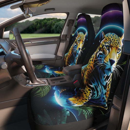 Tropical Jaguar Print Car Seat Covers