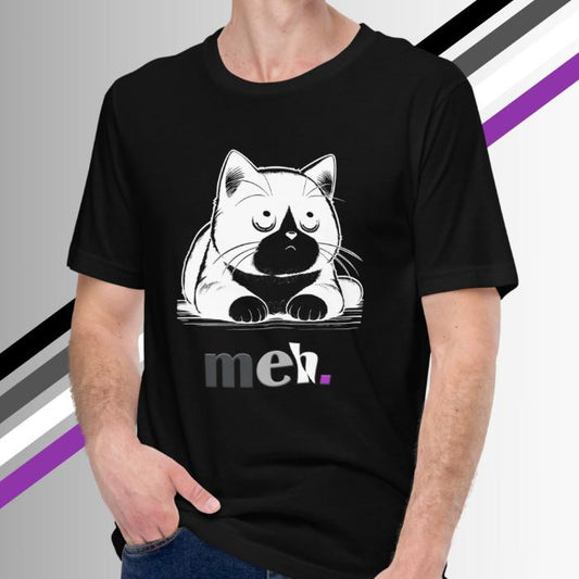 Asexual Cat Shirt Meh