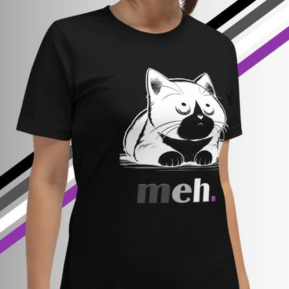 Asexual Cat Shirt Meh