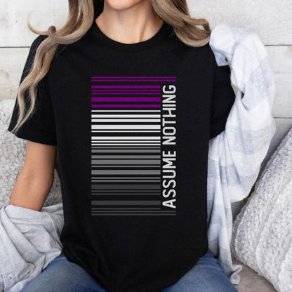 Asexual Shirt Barcode Assume Nothing