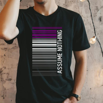 Asexual Shirt Barcode Assume Nothing