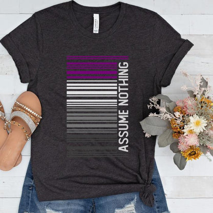 Asexual Shirt Barcode Assume Nothing