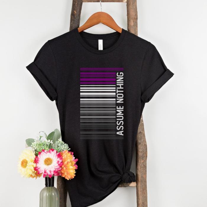 Asexual Shirt Barcode Assume Nothing