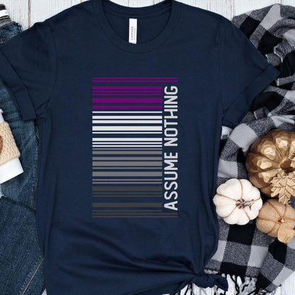 Asexual Shirt Barcode Assume Nothing