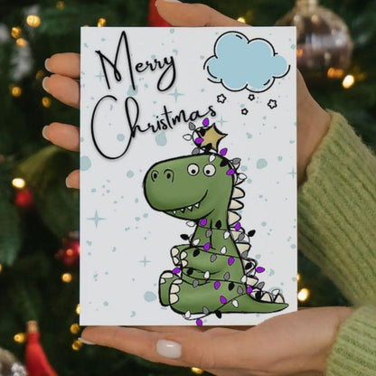 Asexual Merry Christmas Card Tree Rex