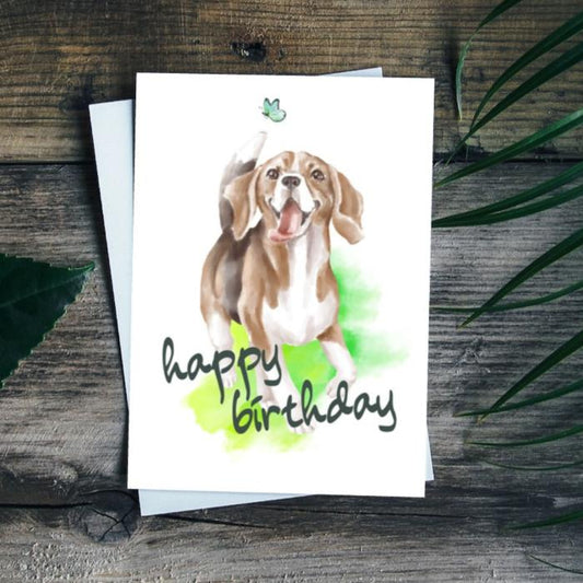 Beagle Printable Birthday Card