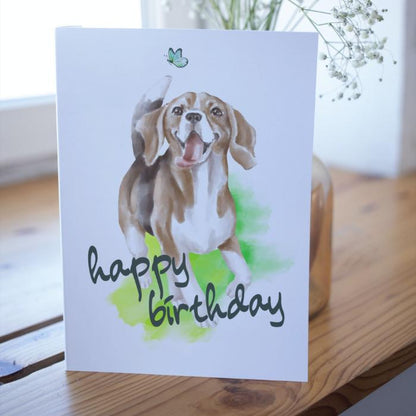 Beagle Printable Birthday Card