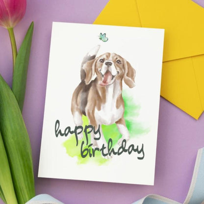 Beagle Printable Birthday Card