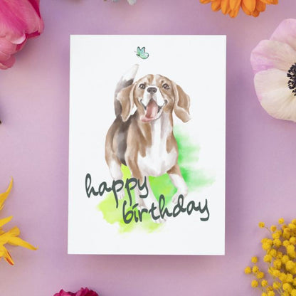 Beagle Printable Birthday Card