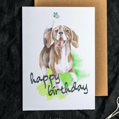 Beagle Printable Birthday Card