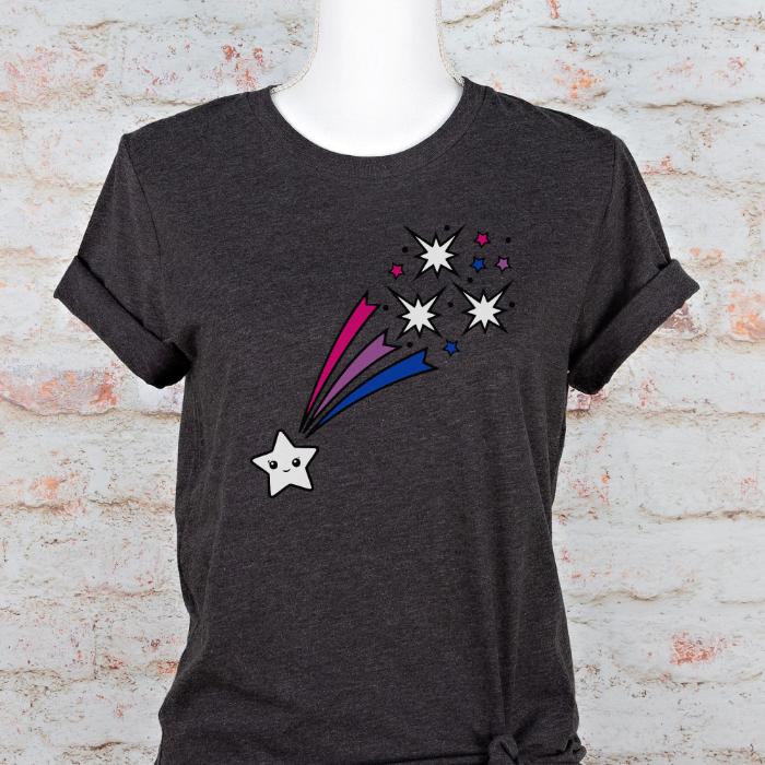 Bi Pride Kawaii Shirt Shooting Star