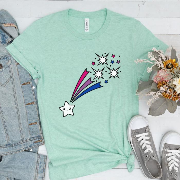 Bi Pride Kawaii Shirt Shooting Star