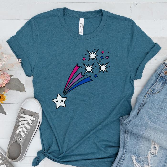 Bi Pride Kawaii Shirt Shooting Star