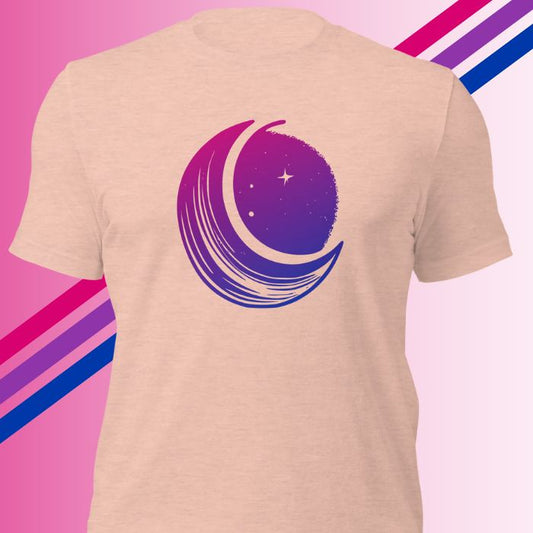 Subtle Bi Pride Shirt Abstract Moon