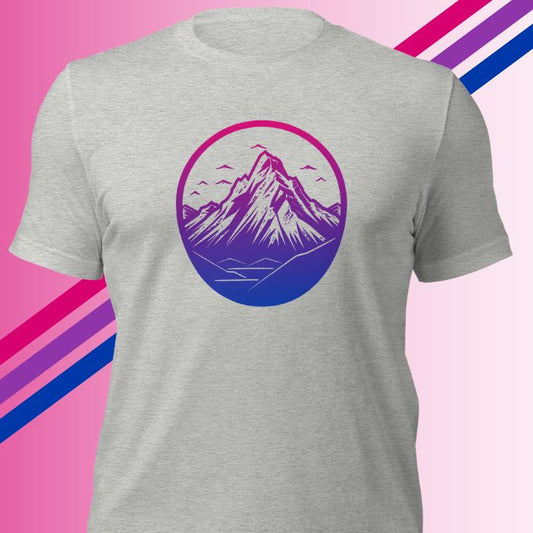 Subtle Bisexual Shirt Mountain Landscape Subtle Pride Tee