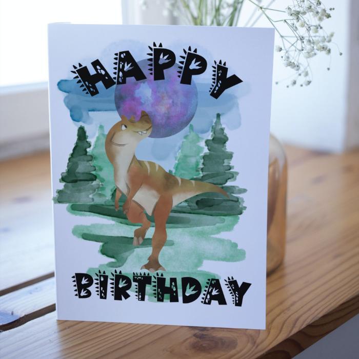 Happy Birthday Card Ceratosaurus