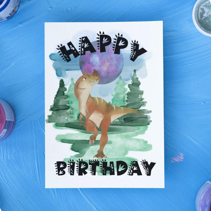 Happy Birthday Card Ceratosaurus