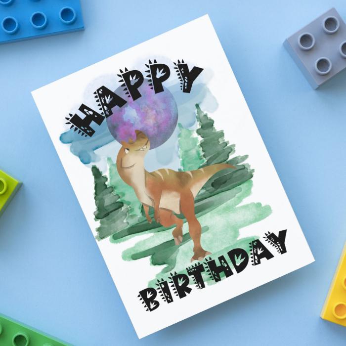 Happy Birthday Card Ceratosaurus