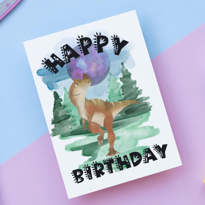 Happy Birthday Card Ceratosaurus