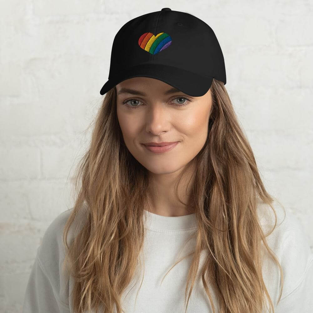 Ally Pride Cap Heart Rainbow