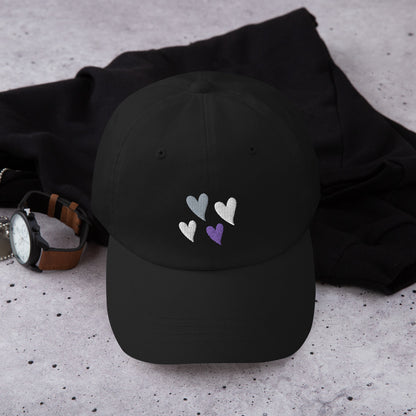 Asexual Pride Cap Hearts