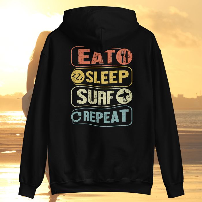 Surfing Hoodie Eat Sleep Surf Repeat