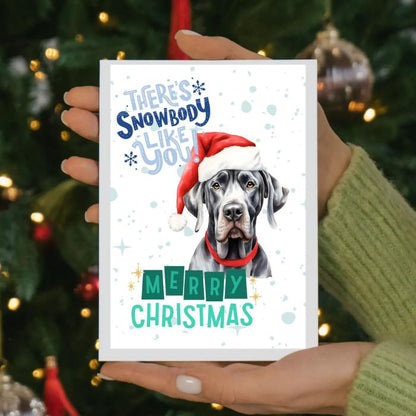 Great Dane Printable Christmas Card There's Snowbody Like You