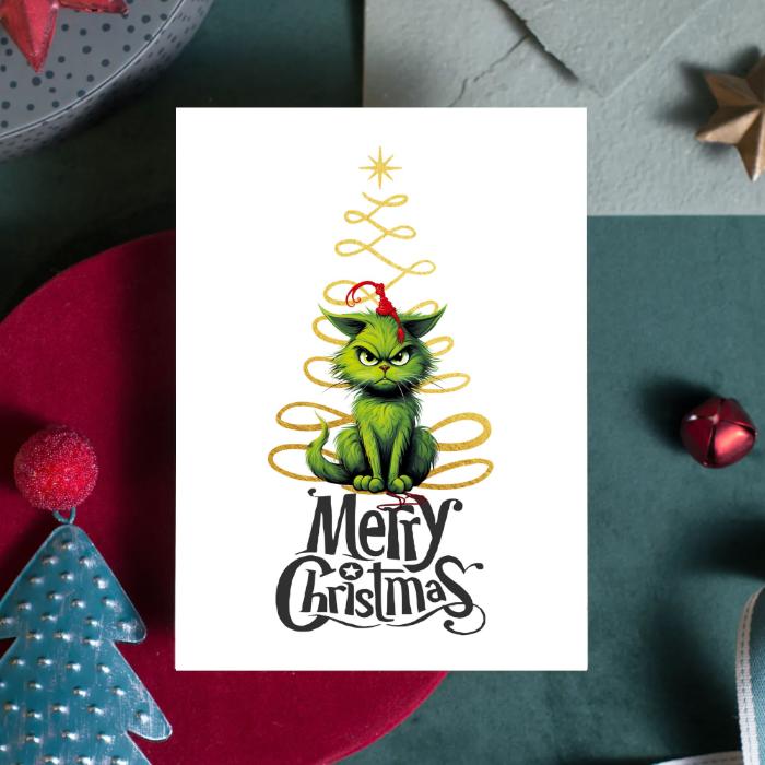 Grinch Printable Christmas Card 5x7 Instant Print