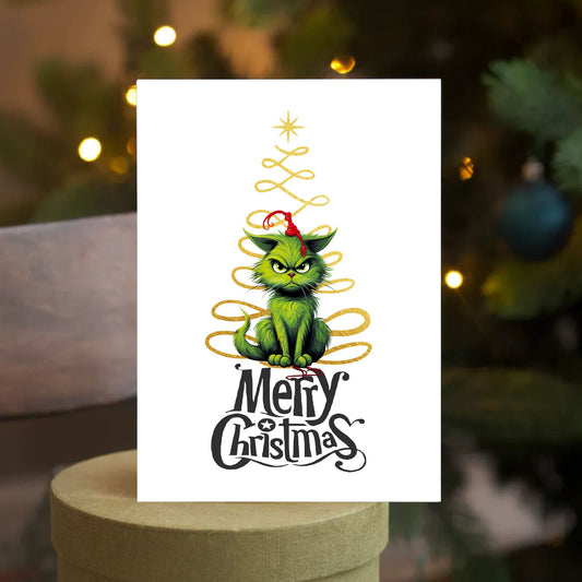 Grinch Printable Christmas Card 5x7 Instant Print