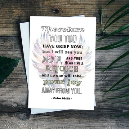 Printable Sympathy Card Card John 16