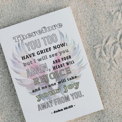 Printable Sympathy Card Card John 16