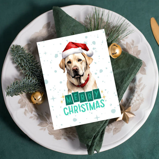 Labrador Printable Christmas Card Merry Christmas