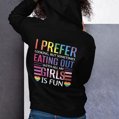 Lesbian Pride I Prefer Cooking Hoodie