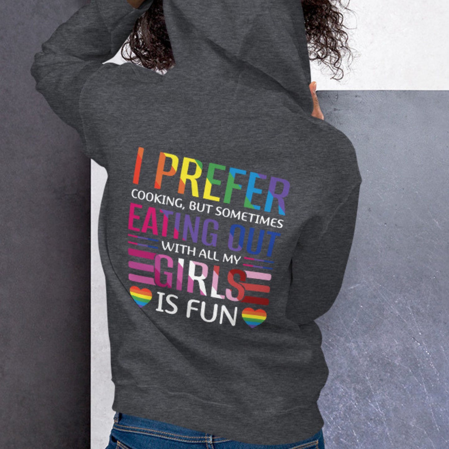 Lesbian Pride I Prefer Cooking Hoodie