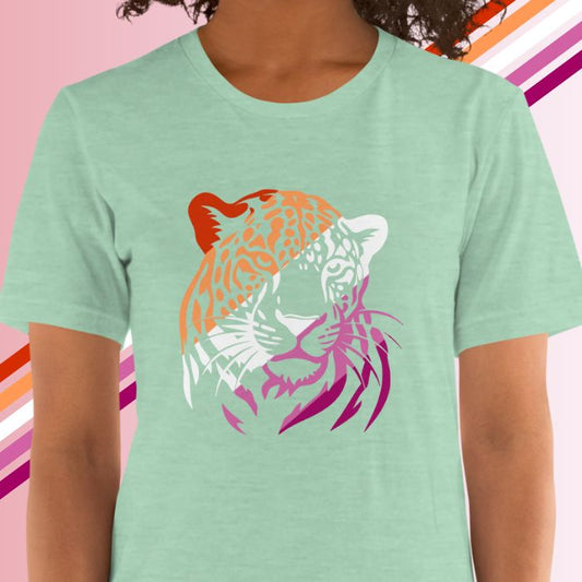 Lesbian Shirt Leopard - Wildlife Lesbian Pride Tee