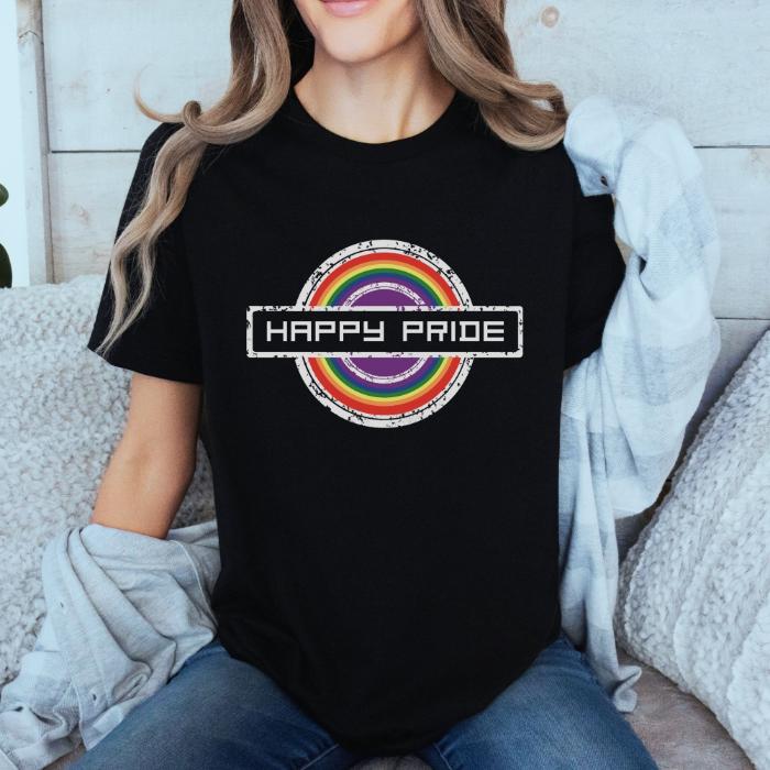 Ally Pride Shirt - Happy Pride Stamp