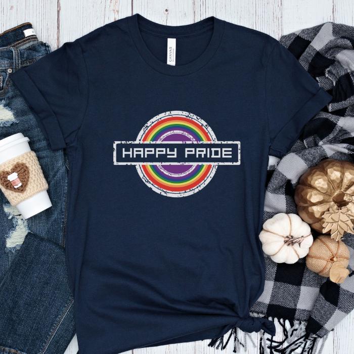 Ally Pride Shirt - Happy Pride Stamp