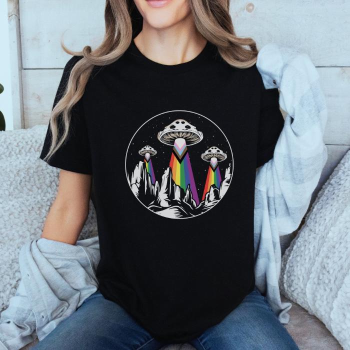 Progress Pride Shirt Alien Abduction UFO