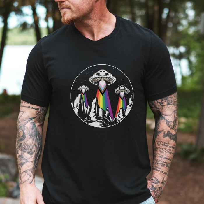 Progress Pride Shirt Alien Abduction UFO