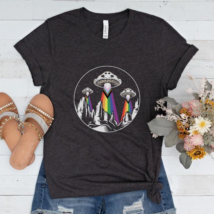 Progress Pride Shirt Alien Abduction UFO