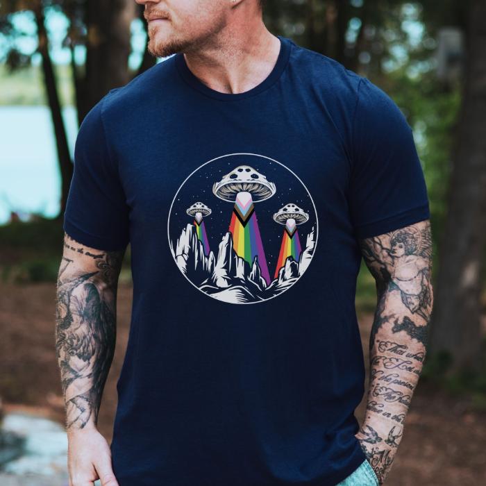 Progress Pride Shirt Alien Abduction UFO