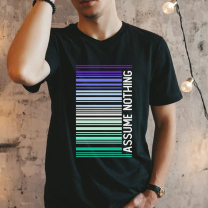 MLM Pride Shirt Barcode Assume Nothing