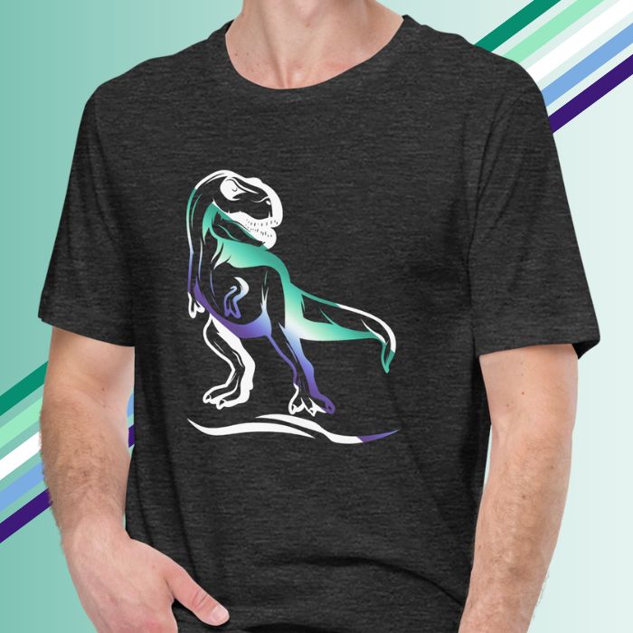 MLM Pride Shirt T-Rex - Gay Pride Outfit