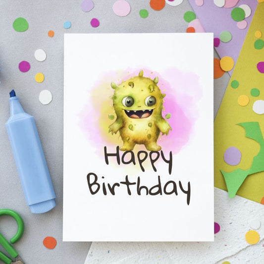 Printable Monster Birthday Card #1