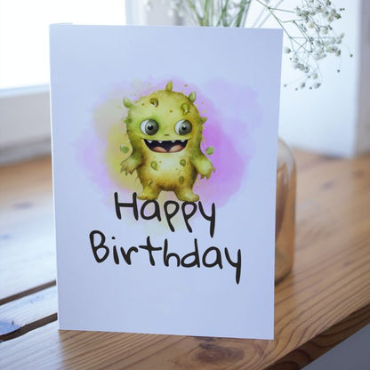 Printable Monster Birthday Card #1