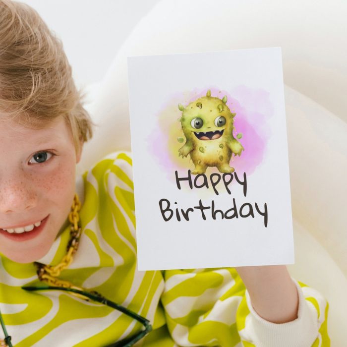 Printable Monster Birthday Card #1