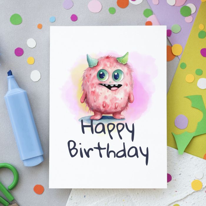 Printable Monster Birthday Card #10