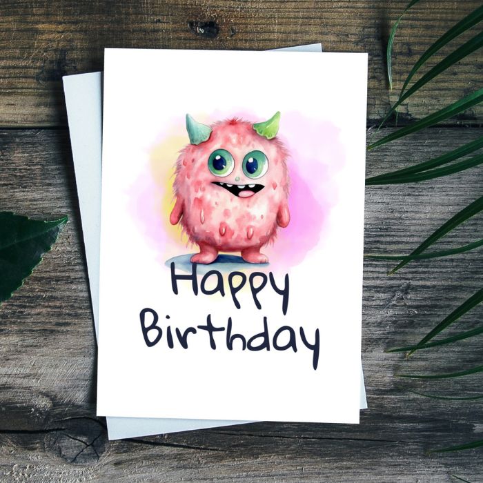 Printable Monster Birthday Card #10