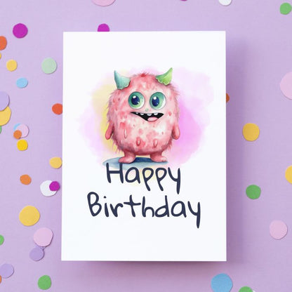 Printable Monster Birthday Card #10